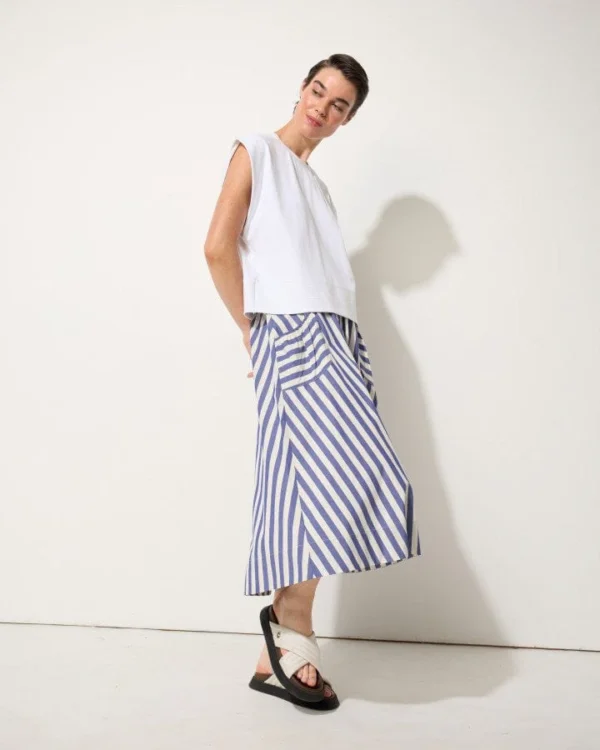 MARCO POLO -YTMP5057 Spliced Stripe Skirt - Image 3