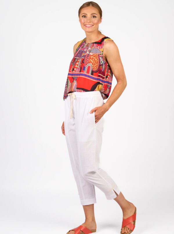 Knewe - Checker Pant K7076 - Ecru/White - Image 2