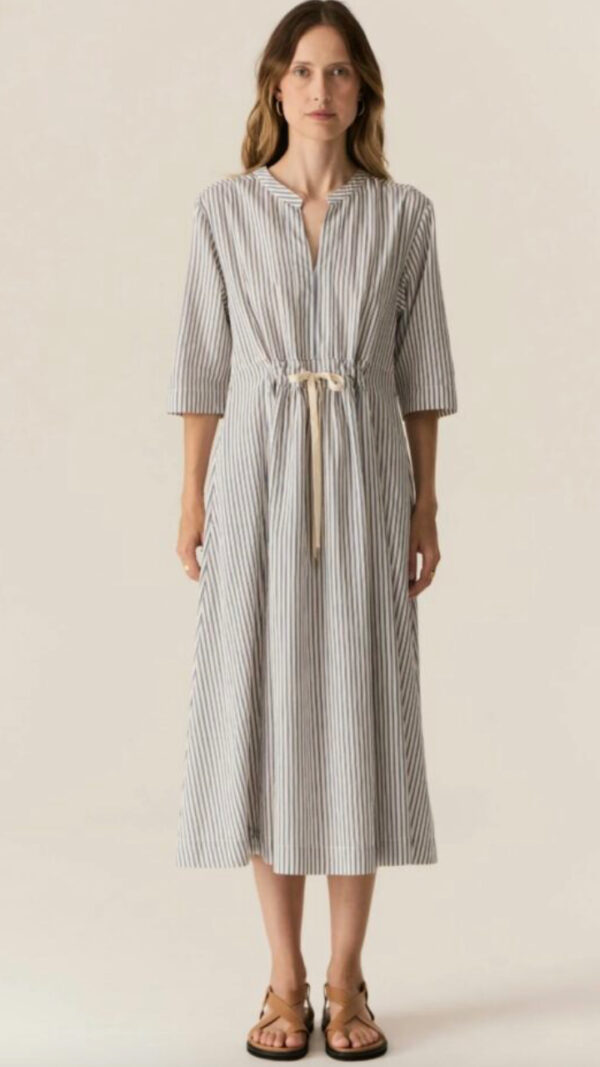 POL - Vera Shirt Dress PP5210 - Blue Stripe - Image 5