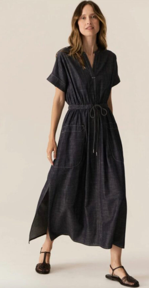 POL - Avrid Drawcord Dress PP5561B - Chambray