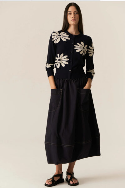 POL - Lask Daisy Cardigan PP5538 - Ink/White