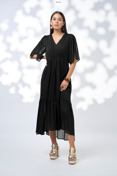 LOOBIES STORY-Zora Midi Dress- Black