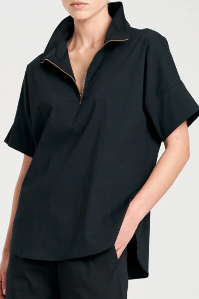 Mela Purdie - Half Zip Shirt F65 8572 - French Navy (Presale December)