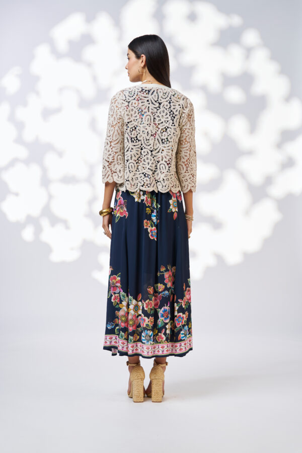 Loobie’s Story - Mystic Rose Midi Dress  LS3133- Indigo Multi - Image 4