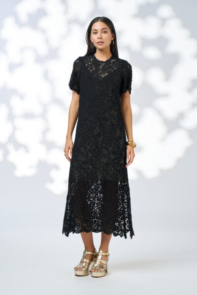 Loobie’s Story - Harlo Midi Dress LS3173 - Black