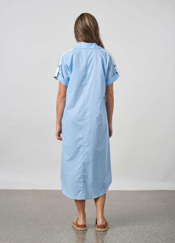 Madly Sweetly - Breeze Shirt Dress MS1719PL - Ice Blue - Image 3