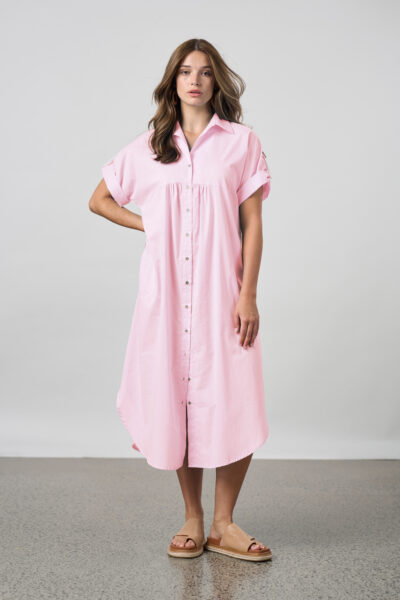 Madly Sweetly - Breeze Shirt Dress MS1719PL - Ice Pink