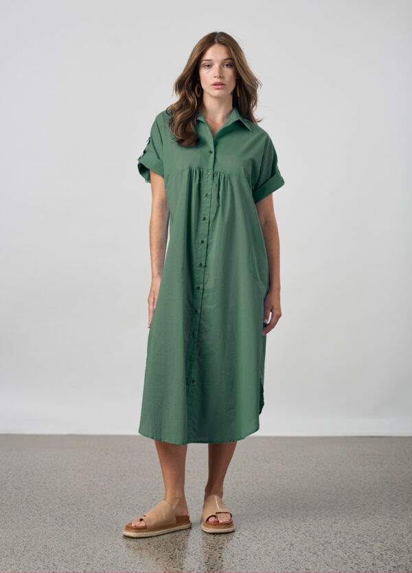 Madly Sweetly - Breeze Shirt Dress MS1719PL - Jungle