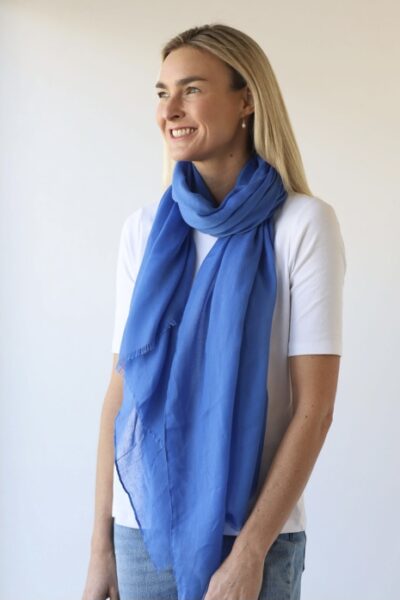 Archer -Plain Scarf -Bright Blue