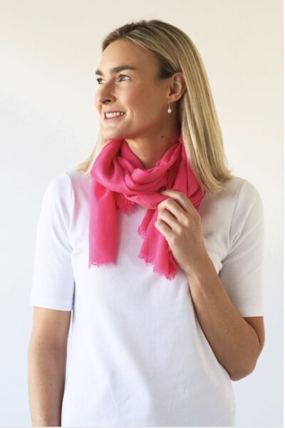 Archer -Plain Scarf -Bright Fuschia