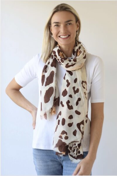 Archer-Lightweight Animal print Scarf