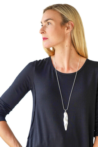 Archer- Drop pendant Necklace -24-110S Silver