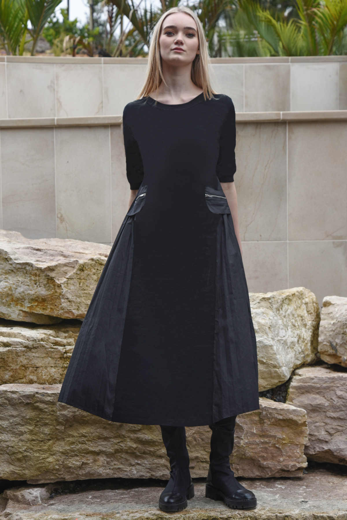 Curate – Cozy Couture Dress – Black