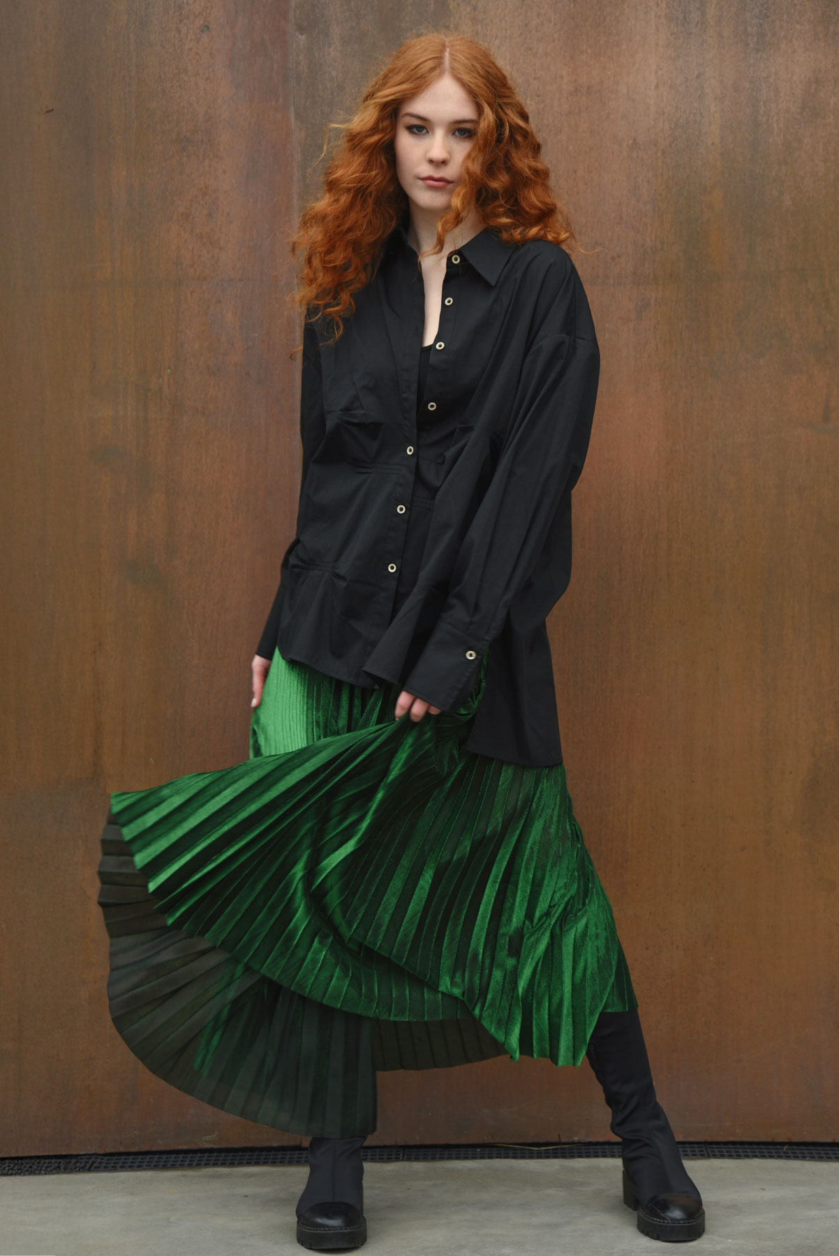 Curate – Forever Long Skirt – Green - Image 2