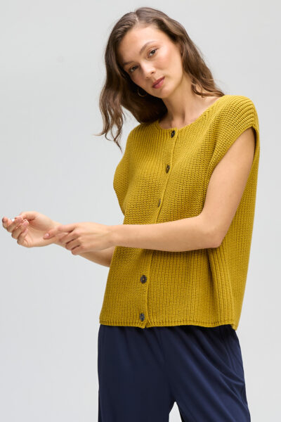 LD & CO - Ribbed Vest LC8162 - Ochre