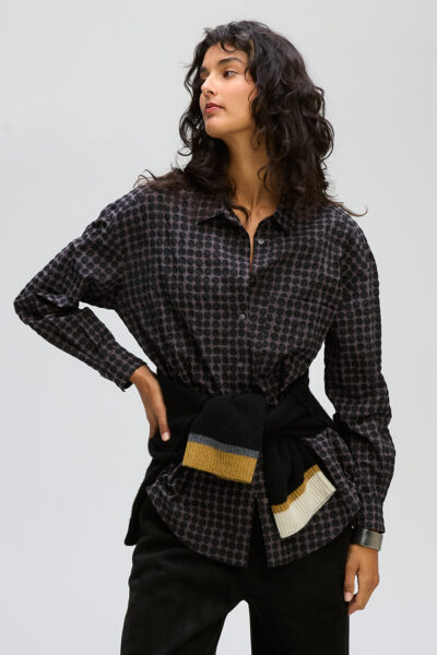 LD& CO - Poker Dot Shirt LC8194 - Black Spot