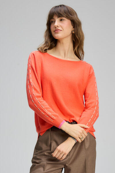 ZAKET and Plover – Threaded Sleeve Jumper ZP8123 – Melon