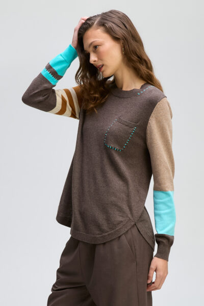 ZAKET and Plover – Pocket Detail Jumper ZP8124 – Mocha