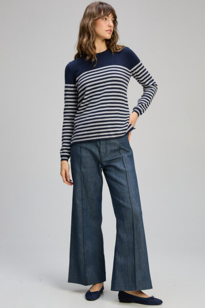 ZAKET and Plover – Detail Stripe Crew ZP8143 – Dark Denim