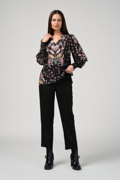 Loobie’s Story – Antoinette Blouse LS3210 – Black Multi