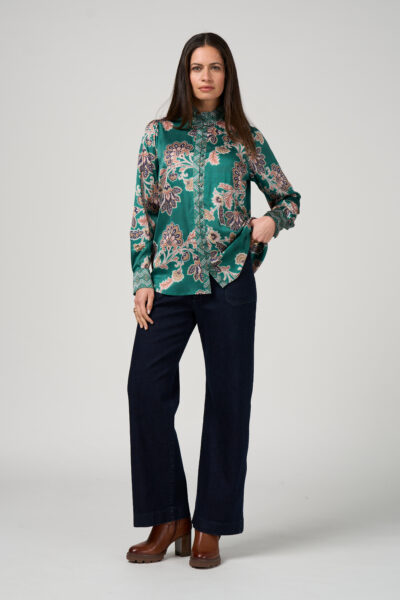 Loobie’s Story – Versailles Shirt LS3237 – Evergreen Multi