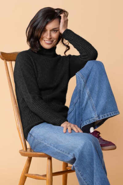 Noble Wilde - Rib Turtle Neck NW3063 - Black