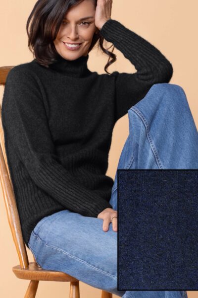 Noble Wilde - Rib Turtle Neck NW3063 - Maritime