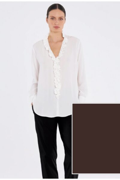 MELA PURDIE - Lariat Blouse F67 8729 - Fudge (Presale)