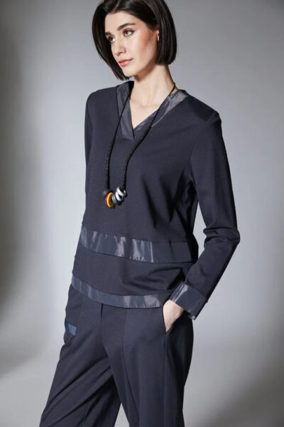 PERUZZI -Taffeta Trim Top -W25144