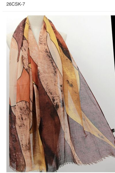 Frontline Scarf-Abstract Scarf -Amber 26CSK-7