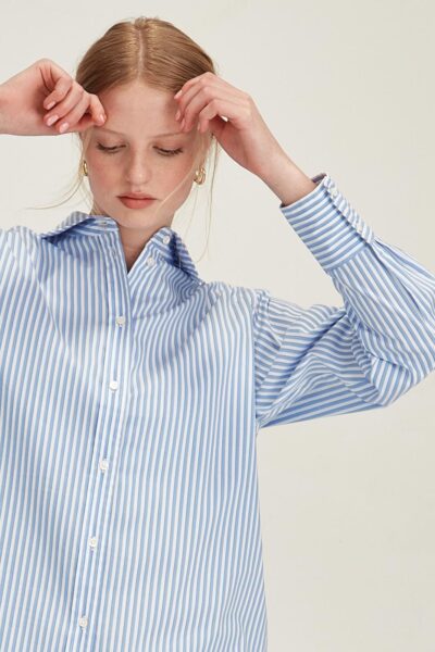 SILLS- Princeton Stripe Shirt 12653.3 Sky Blue